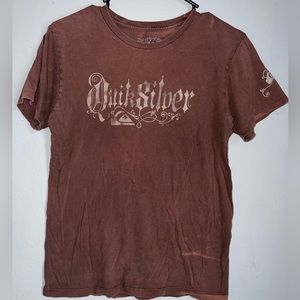 Quicksilver vintage brown t-shirt 100% cotton